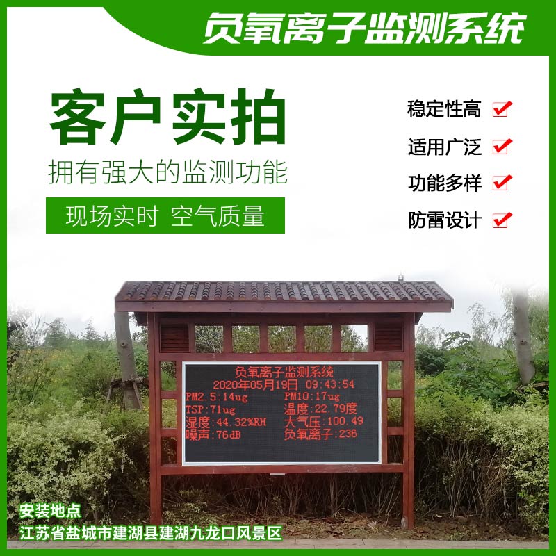 去公園吸氧，看看負氧離子在線監測儀！